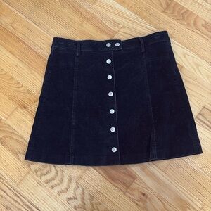 Black corduroy skirt